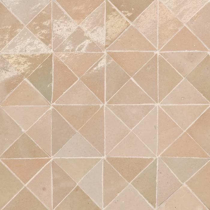 Bedrosians Zagora Ivoire Triangle Glossy Zellige Mosaic Tile