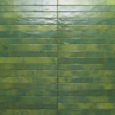 Bedrosians Chroma - Green 2" x 18" Glossy Porcelain Field Tile