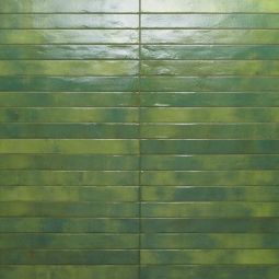 Bedrosians Chroma - Green 2" x 18" Glossy Porcelain Field Tile
