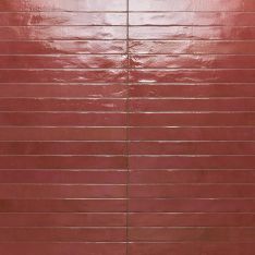 Bedrosians Chroma - Red 2" x 18" Glossy Porcelain Field Tile