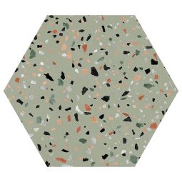 Zio Abstract - Salvia 8" x 9" Porcelain Hexagon Tile