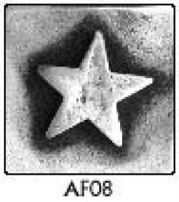 Solid Pewter Dots AF08 - 1.25" Star