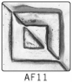 Solid Pewter Dots AF11 - 1.5" Reflected Square