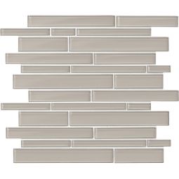 Daltile Amity - Grey Linear Random Glass Mosaic