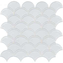 Tesoro Element - Ice Scallop Glass Mosaics