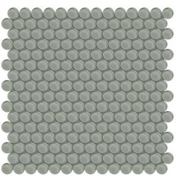 Tesoro Element - Smoke Penny Round Glass Mosaics