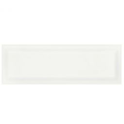 Tesoro Soho - Canvas White Beveled Glossy 4" x 12" Wall Tile