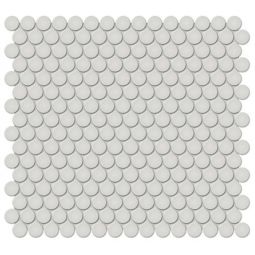 Teosro Soho - Halo Grey 3/4" Glossy Penny Round Mosaic