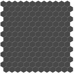 Tesoro Soho - Retro Black Matte 1" Hex Mosaic