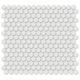 Teosro Soho - Vintage Grey 3/4" Glossy Penny Round Mosaic