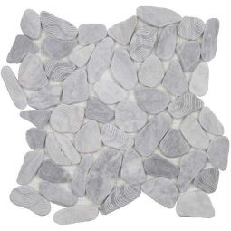 Tesoro Ocean Stones - Wave Bardiglio Sliced Mosaic