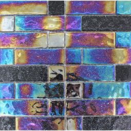 Tesoro Stardust - Galaxy Multilinear Glass Mosaic
