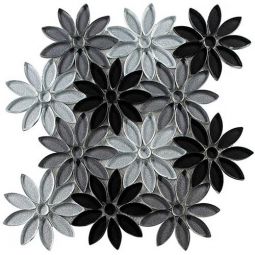 Zio Bouquette - Floral Greys Mosaic