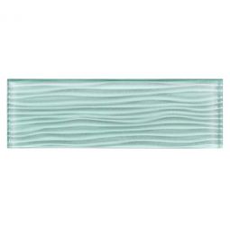 Zio Crystile - Soft Mint Wave 4" x 12" Glass Tile
