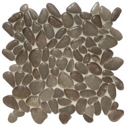 Tesoro Liquid Rocks - River Brown Random Pebble Mosaic