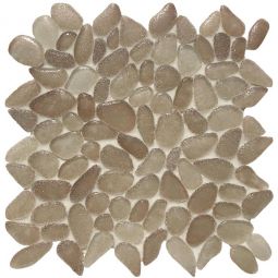 Tesoro Liquid Rocks - Sandy Beige Random Pebble Mosaic