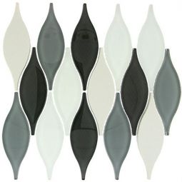 Zio Chandelier - Ascot Grey Glass & Metal Mosaic