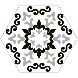 Zio Cucina Italia - Trivette Flora 8" x 9" Hexagon Porcelain Tile