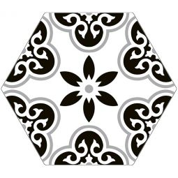 Zio Cucina Italia - Fieldo Daisa 8" x 9" Hexagon Porcelain Tile