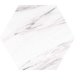 Tesoro Carrara Hex - Carrara Hexagon Porcelain Tile
