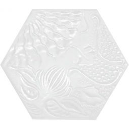 Tesoro Gaudi Lux - White Hexagon Porcelain Tile