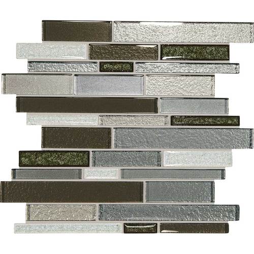 Daltile Crystal Shores - Emerald Isle Random Linear Glass Mosaic