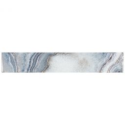 Tesoro Agatha - Blue Glossy 4" x 24" Ceramic Wall Tile