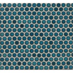 Bedrosians 360 - Lagoon Gloss Penny Rounds Porcelain Mosaics