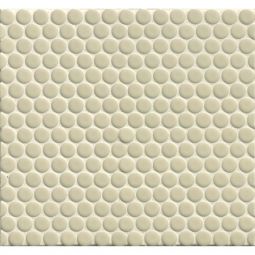 Bedrosians 360 - Off White Gloss Penny Rounds Porcelain Mosaics