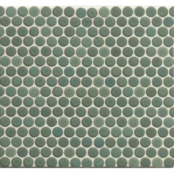 Bedrosians 360 - Silver Sage Matte Penny Rounds Porcelain Mosaics