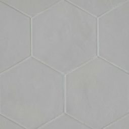 Bedrosians Allora - Solid Grey Matte Hexagon Floor and Wall Tile