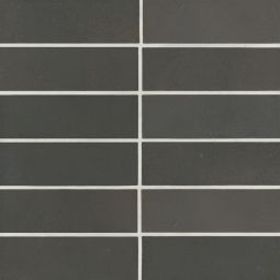 Bedrosians Celine - Black 2" x 6" Matte Porcelain Floor & Wall Tile