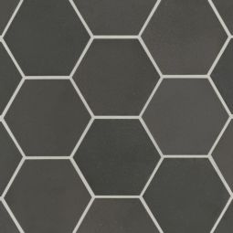 Bedrosians Celine - Black 4" Hexagon Matte Porcelain Floor & Wall Tile