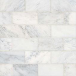 Bedrosians Ferrara - Bianco 3" x 6" Honed Stone Field Tile