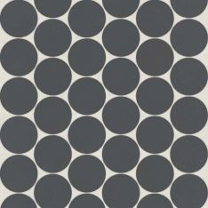 Bedrosians Marin - Black Sea 2" Penny Round Matte Porcelain Mosaic