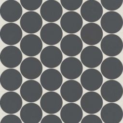 Bedrosians Marin - Black Sea 2" Penny Round Matte Porcelain Mosaic