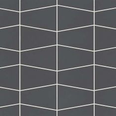 Bedrosians Marin - Black Sea Trapezoid Matte Porcelain Mosaic