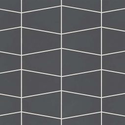 Bedrosians Marin - Black Sea Trapezoid Matte Porcelain Mosaic