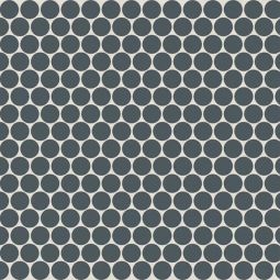 Bedrosians Marin - Midnight Tide 3/4" Penny Round Matte Porcelain Mosaic