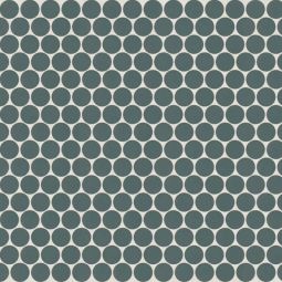 Bedrosians Marin - Ocean Teal 3/4" Penny Round Matte Porcelain Mosaic