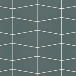 Bedrosians Marin - Ocean Teal Trapezoid Matte Porcelain Mosaic