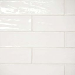 Bedrosians Marin - Pearl White 2.5" x 10" Ceramic Wall Tile