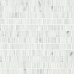 Bedrosians Monet - Oriental White Mini-Brick Honed Marble Mosaic 7 Tile