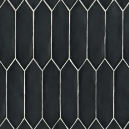 Bedrosians Reine - Black Matte 3" x 12" Picket Wall Tile