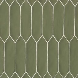 Bedrosians Reine - Castle Moss Green Matte 3" x 12" Picket Wall Tile