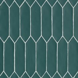 Bedrosians Reine - Dark Teal Matte 3" x 12" Picket Wall Tile