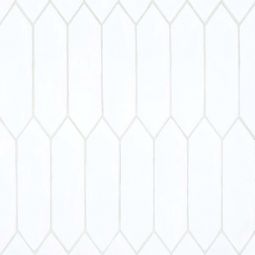 Bedrosians Reine - White Gloss 3" x 12" Picket Wall Tile