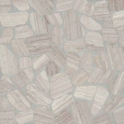 Bedrosians Waterbrook - Ashen Grey Medium Sliced Pebble Mosaic