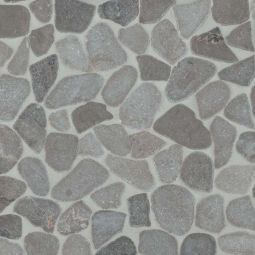 Bedrosians Waterbrook - Pewter Grey Medium Sliced Pebble Mosaic