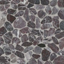 Bedrosians Waterbrook - Rosso Levanto Medium Sliced Pebble Mosaic
